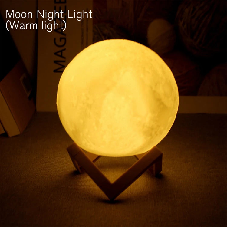 "Galaxy Moon LED Night Light"