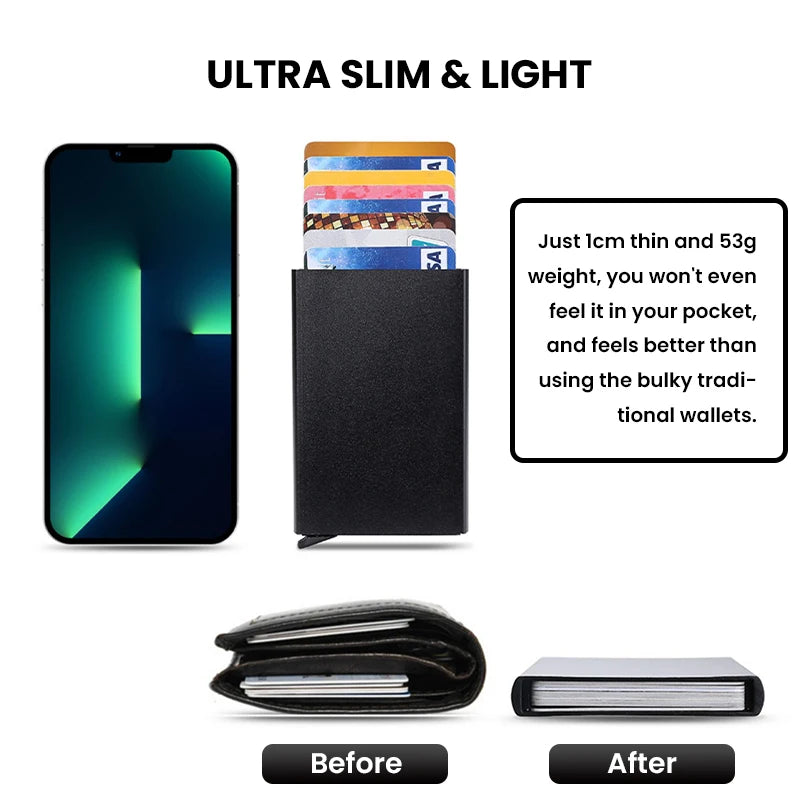 "RFID Slim Metal Wallet - Unisex"