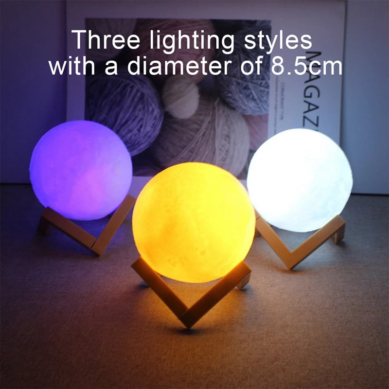 "Galaxy Moon LED Night Light"