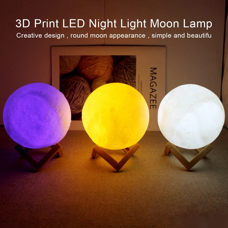 "Galaxy Moon LED Night Light"