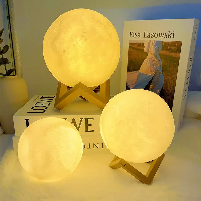 "Galaxy Moon LED Night Light"