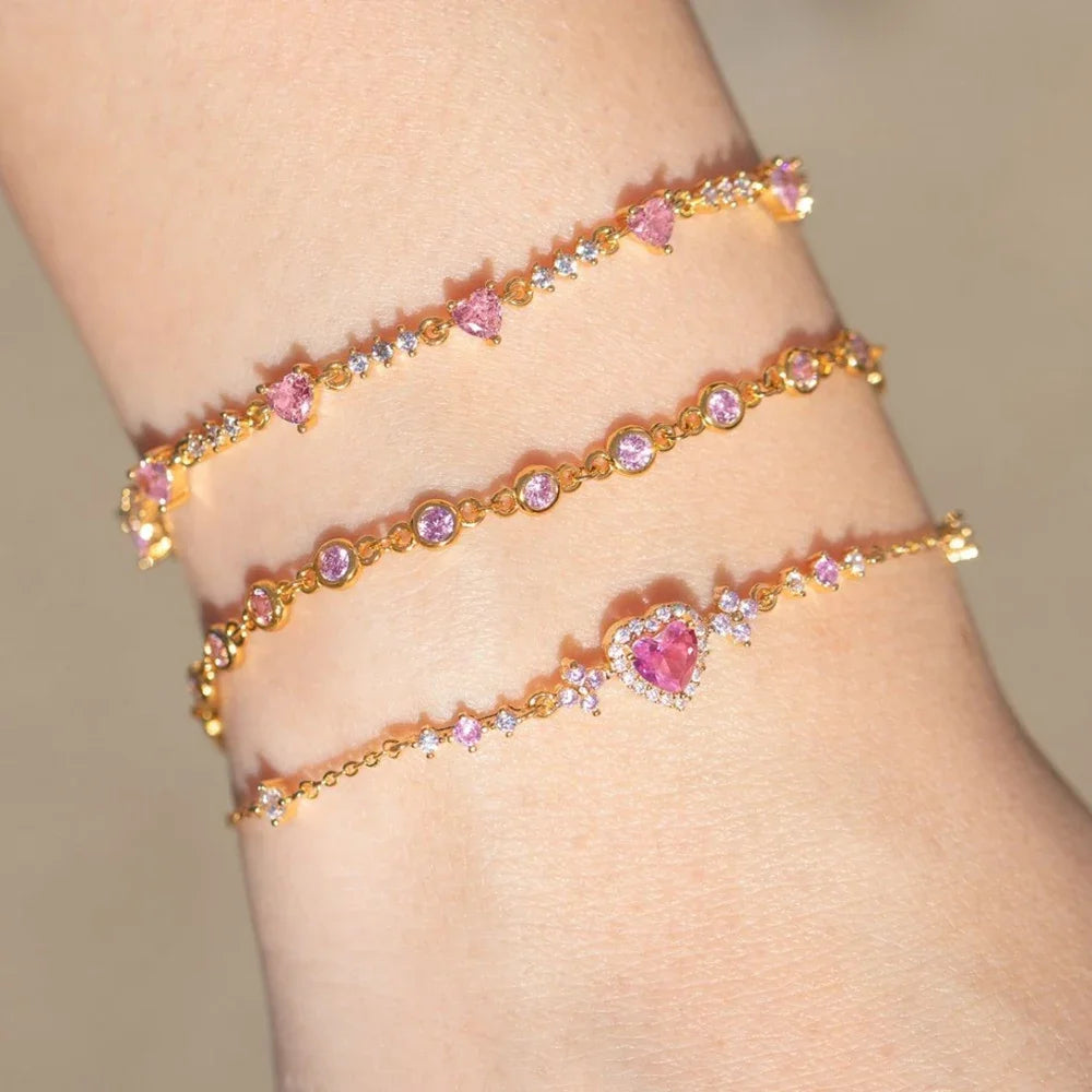 Heart Charm Bracelet - Love's Elegance