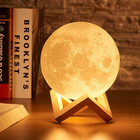 "Galaxy Moon LED Night Light"