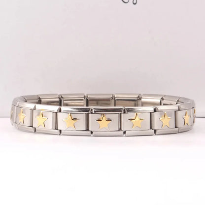 Butterfly Heart Cross Charm Bracelet