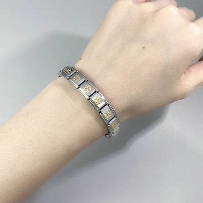 Butterfly Heart Cross Charm Bracelet