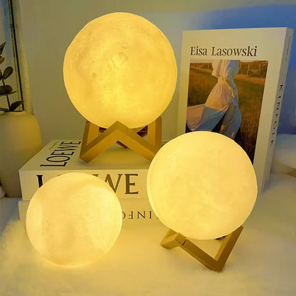 "Galaxy Moon LED Night Light"