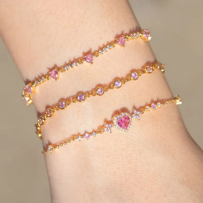 Heart Charm Bracelet - Love's Elegance
