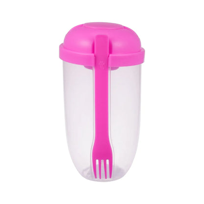 Cup Container with Fork Set