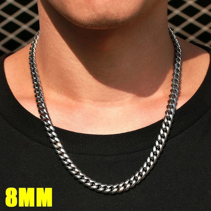 Elegant Cuban Link Chain Choker Necklace