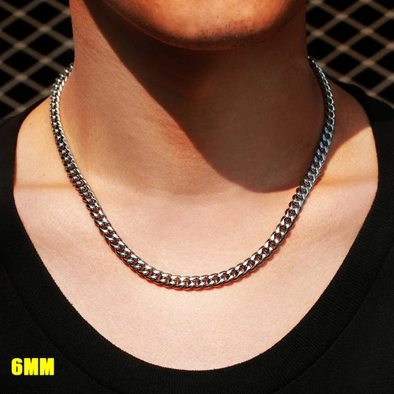 Elegant Cuban Link Chain Choker Necklace